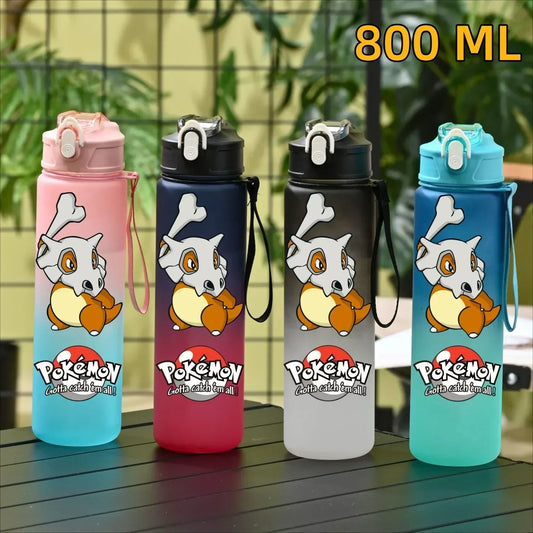 Pokemon Cubone Sports Water Bottle With Straw BPA-Free & Leakproof