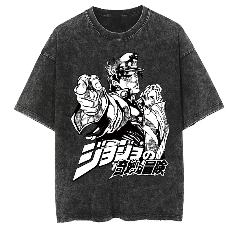 Jojos Bizarre Adventure Jotaro Shirt Oversized Style Anime Shirt