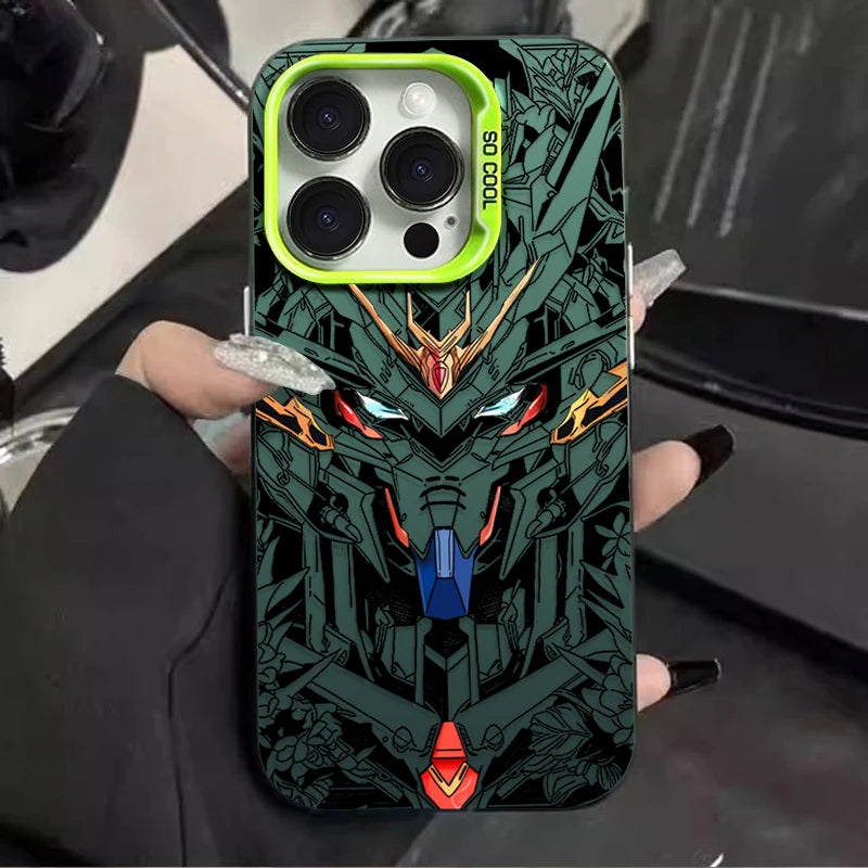 Gundam Style Mecha Phone Case - For iPhone 11 to 17 Pro Max