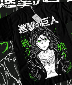Attack on Titan Eren Yeager T-shirt Anime Graphic Tee