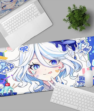 Genshin Impact Furina Large Mouse Pad - Gaming & Office Desk Mat