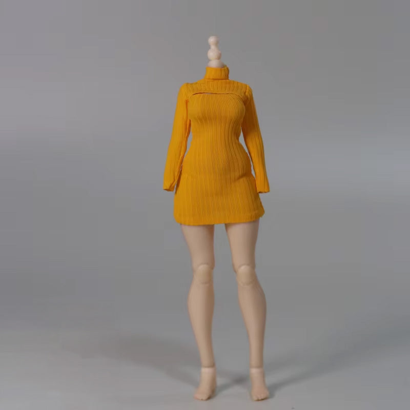 1/12 Scale Cut-Out Sweater Dress For 6-inch Female Action Figures