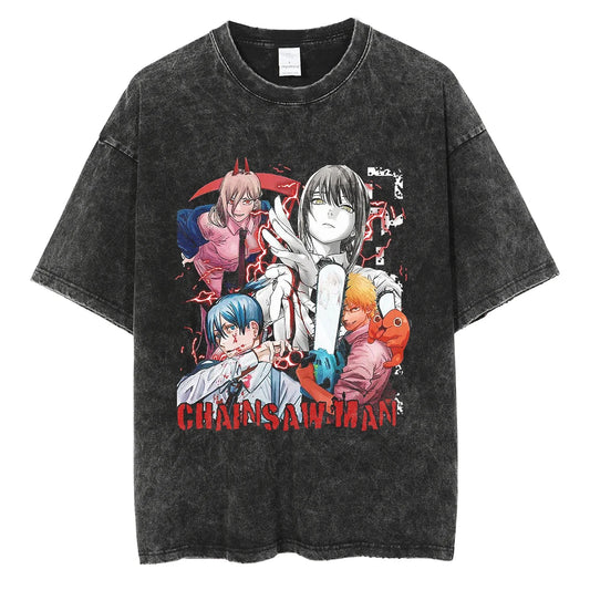 Chainsaw Man Shirt Special Division 4 Oversized Cotton Anime Shirt