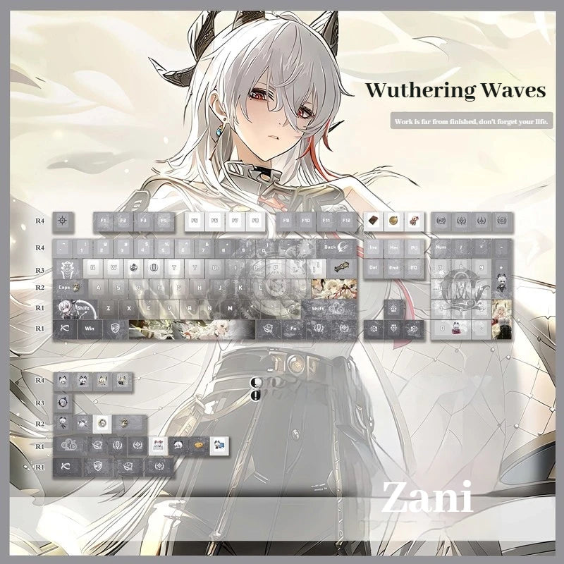 Wuthering Waves Zani Keycaps 120 Keys Cherry Profile Anime Keycaps