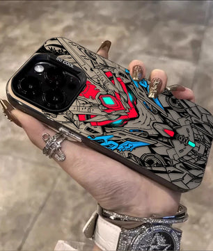 Gundam Style Mecha Phone Case - For iPhone 11 to 17 Pro Max