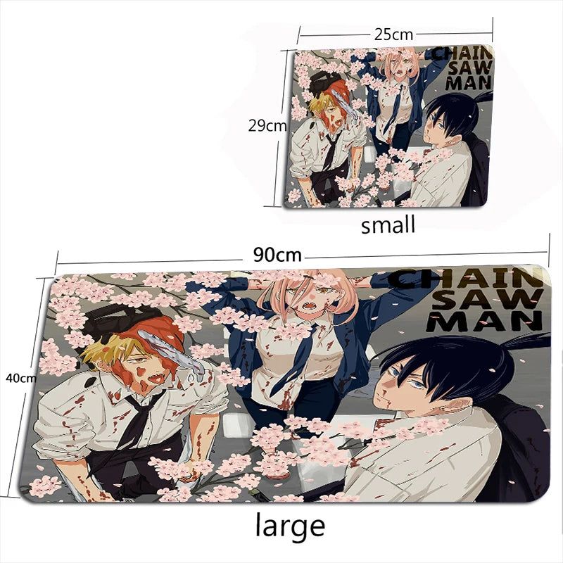 Chainsaw Man Mouse Pad Denji Makima Large Anime Mouse Pad