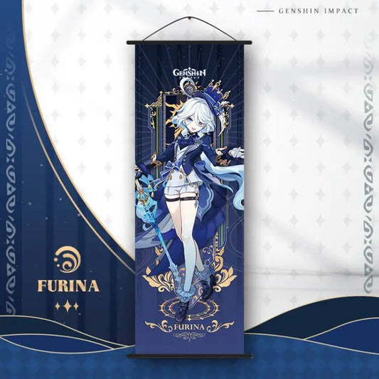 Genshin Impact Furina Hanging Scroll Anime Poster