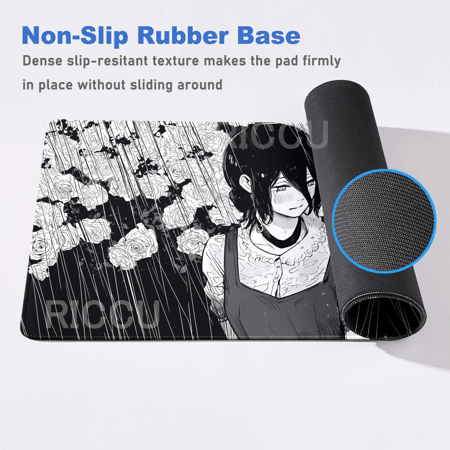 Chainsaw Man Reze Comic Style Mouse Pad Large Gaming Anime Desk Mat