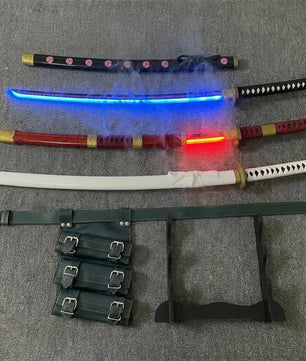One Piece Roronoa Zoro LED Vapor-Effect Katana 1:1 Scale Anime Prop Replica Plastic Sword