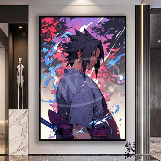 Naruto Sasuke Poster Canvas Print Large Anime Poster