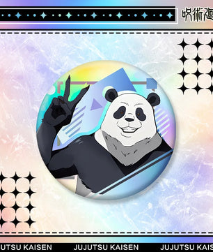 Jujutsu Kaisen Panda Acrylic Stand Keychain & Badge Set