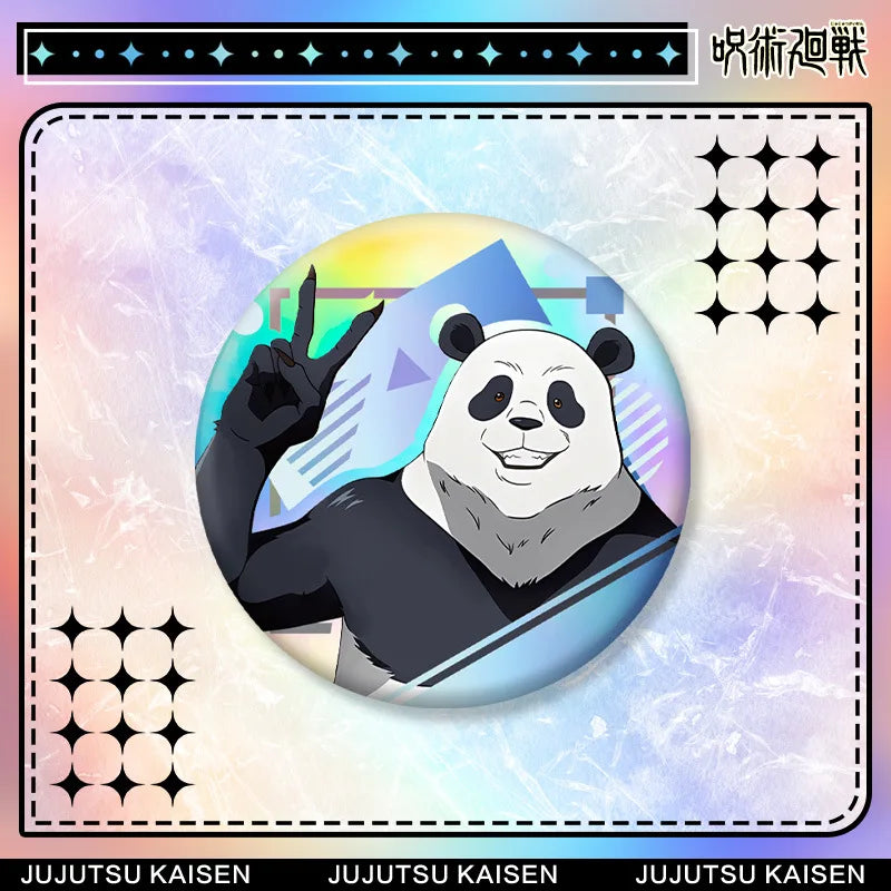 Jujutsu Kaisen Panda Acrylic Stand Keychain & Badge Set