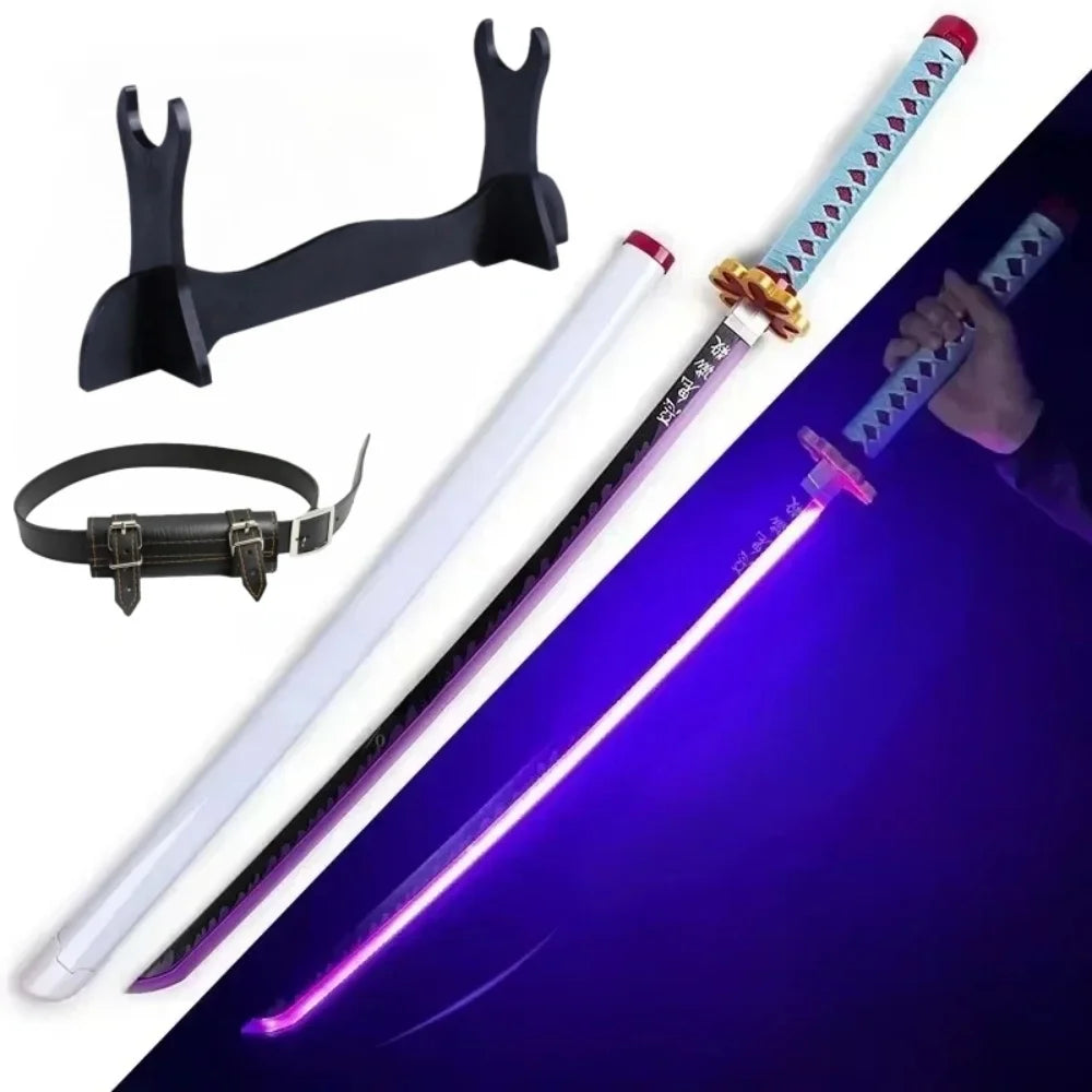 Demon Slayer LED Sword 1:1 Scale Anime Prop Replica Bamboo Sword