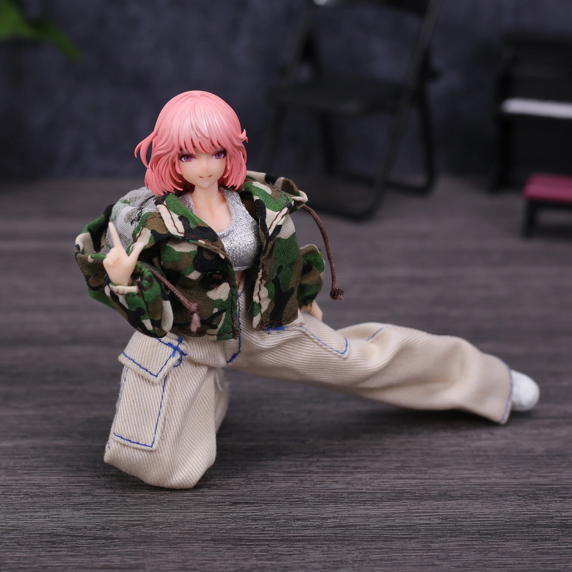 1/12 Scale Hip Hop Street Clothes Accessory Set For Female Action Figures