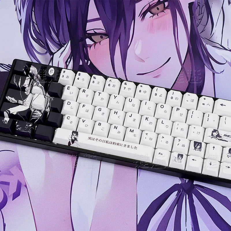 Chainsaw Man Reze Keycaps 140 Keys Cherry Profile Anime Keycaps