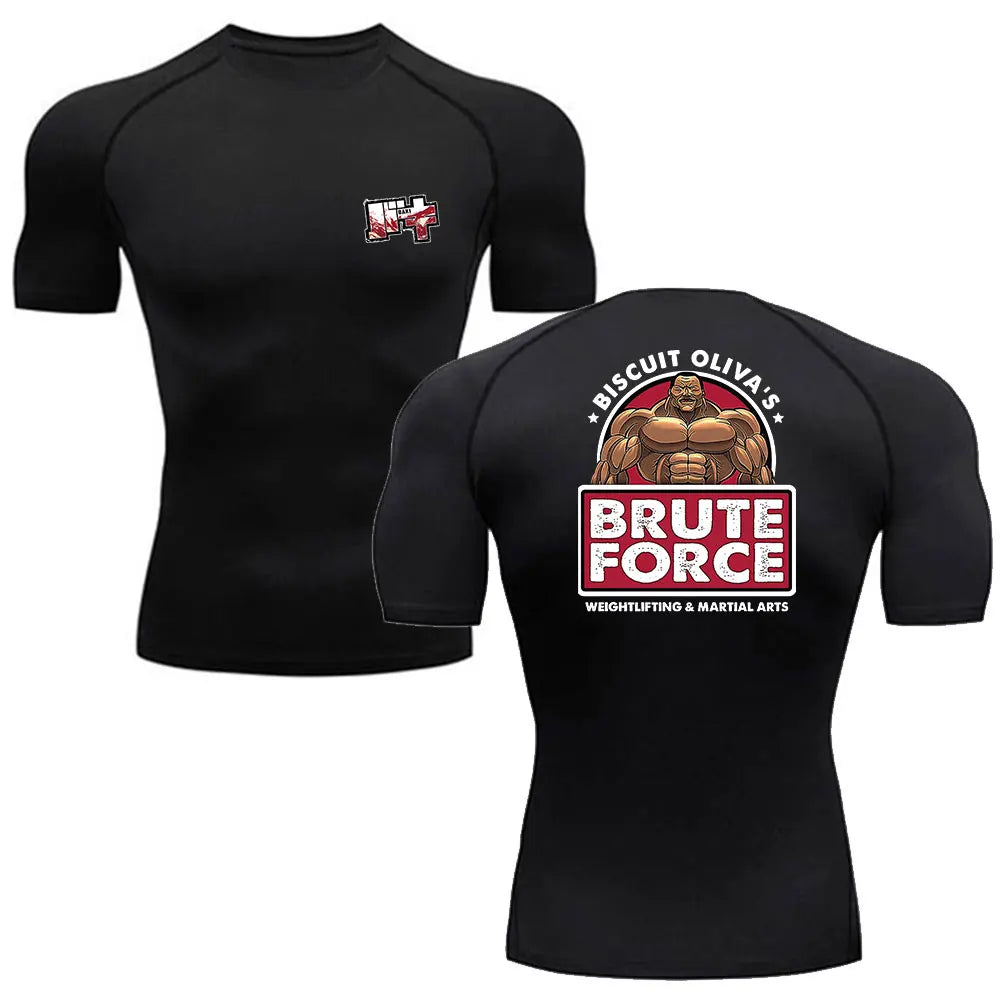 Baki Anime Compression Shirt – Men's Breathable Rash Guard