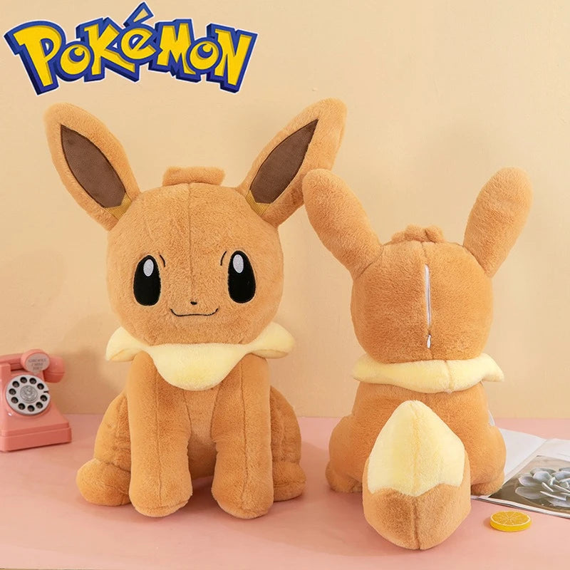 Pokemon Big Size Eevee Plush Sitting Smile (45cm / 55cm / 75cm)