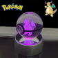 Pokemon Dragonite Figure 3D Crystal Ball Night Light Lamp