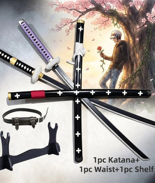 One Piece Trafalgar Law Kikoku Katana 1:1 Scale Anime Prop Replica Plastic Sword