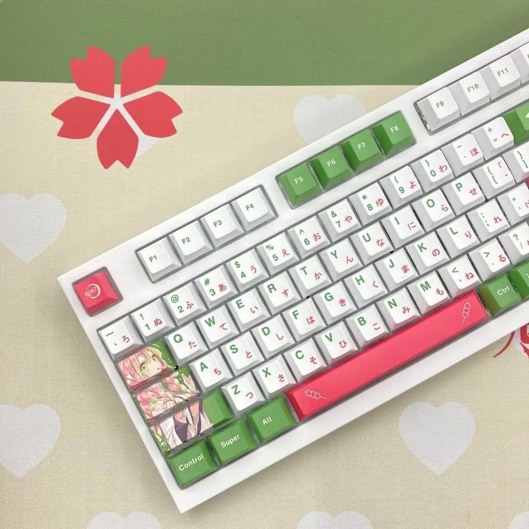 Demon Slayer Mitsuri Kanroji Keycaps For Keyboards 128 Keys