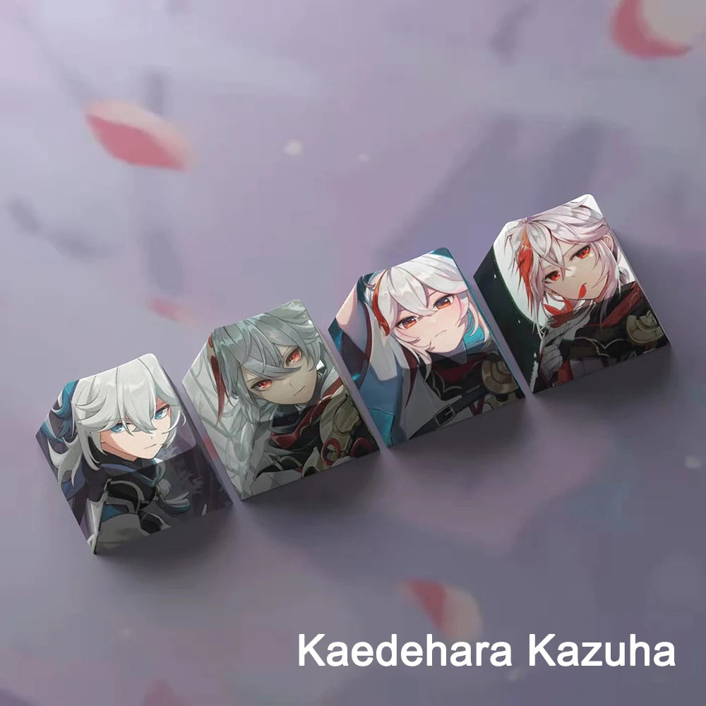 Genshin Impact Kazuha Keycaps 4pc Sublimation R4 Cherry Profile