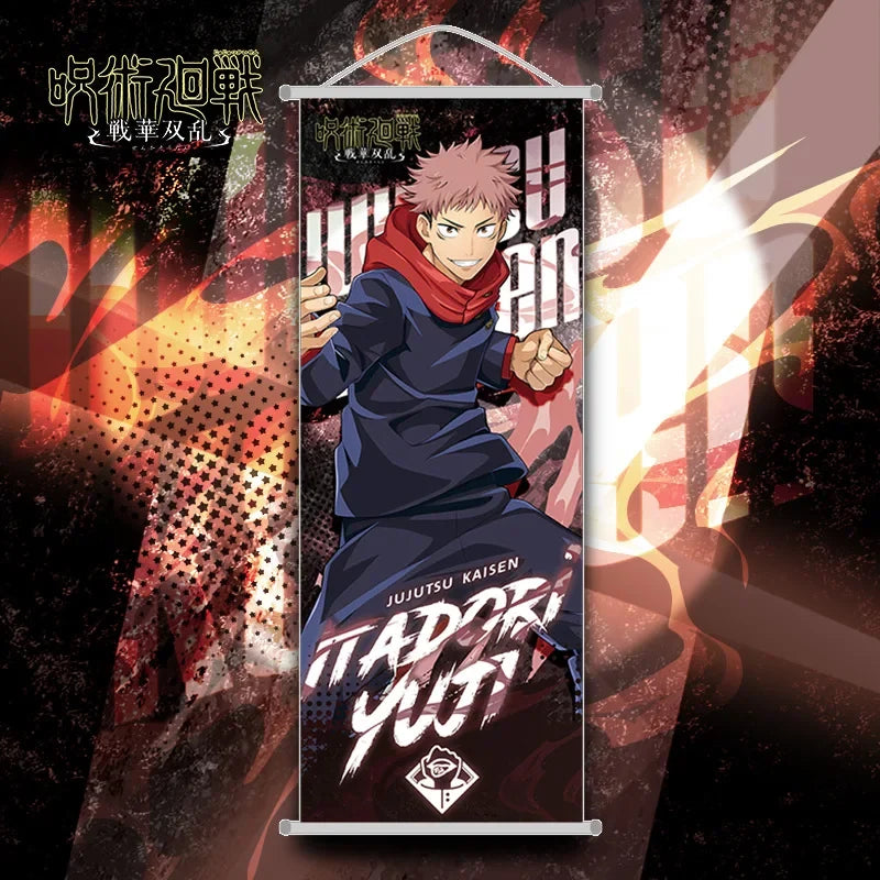 Jujutsu Kaisen Yuji Itadori Hanging Scroll Anime Poster Home Decor