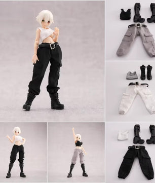 1/12 Scale Casual Shirt & Work Pants Set For 6-Inch Female Action Figures