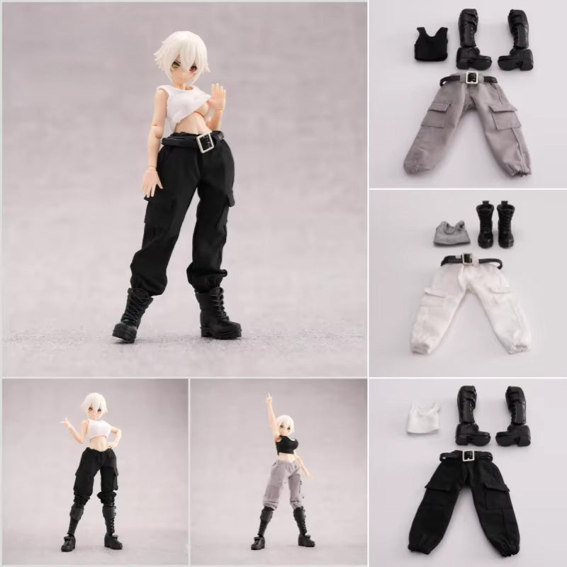 1/12 Scale Casual Shirt & Work Pants Set For 6-Inch Female Action Figures