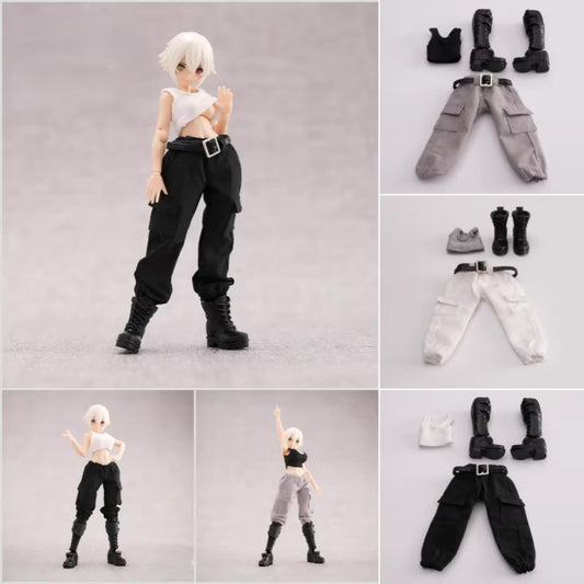 1/12 Scale Casual Shirt & Work Pants Set For 6-Inch Female Action Figures