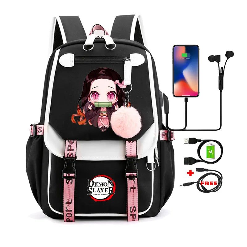 Demon Slayer Nezuko Backpack Anime Bookbag