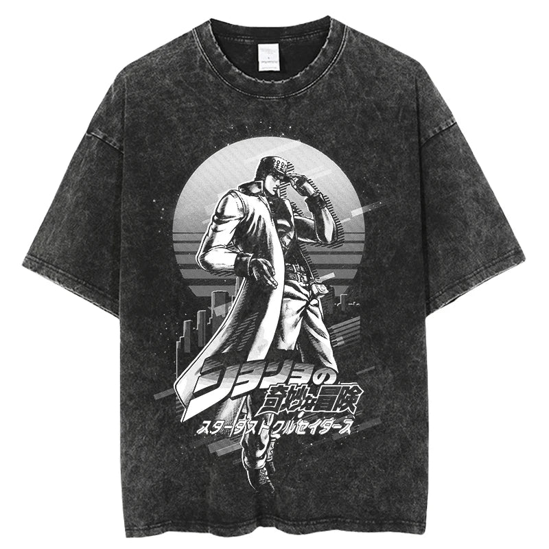 Jojos Bizarre Adventure Jotaro Shirt Oversized Style Anime Shirt