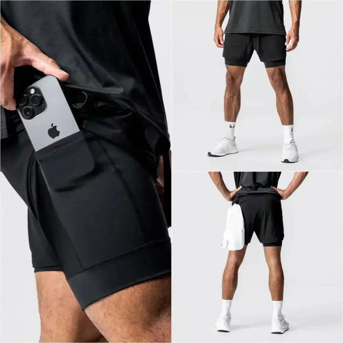 Demon Slayer Inosuke Compression Shorts - Men's Anime Sports Shorts