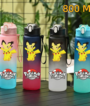 Pokemon Pichu Sports Water Bottle With Straw BPA-Free & Leakproof
