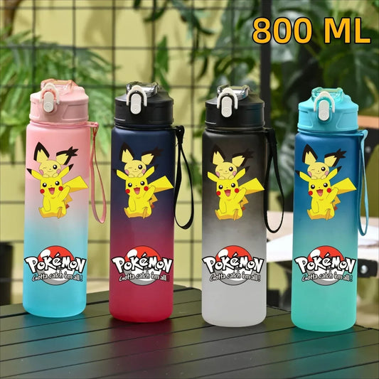 Pokemon Pichu Sports Water Bottle With Straw BPA-Free & Leakproof