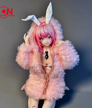 1/12 Scale Cute Plush Fashion Coat for 6-Inch Female Action Figures