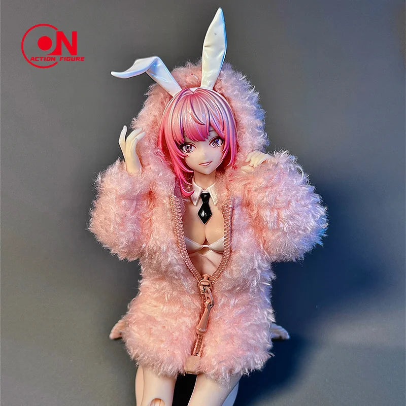 1/12 Scale Cute Plush Fashion Coat for 6-Inch Female Action Figures