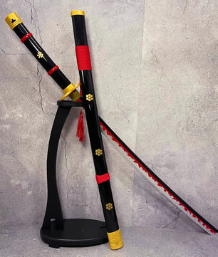 Roronoa Zoro Shusui Black-and-Red Katana 1:1 Scale Anime Prop Replica Sword