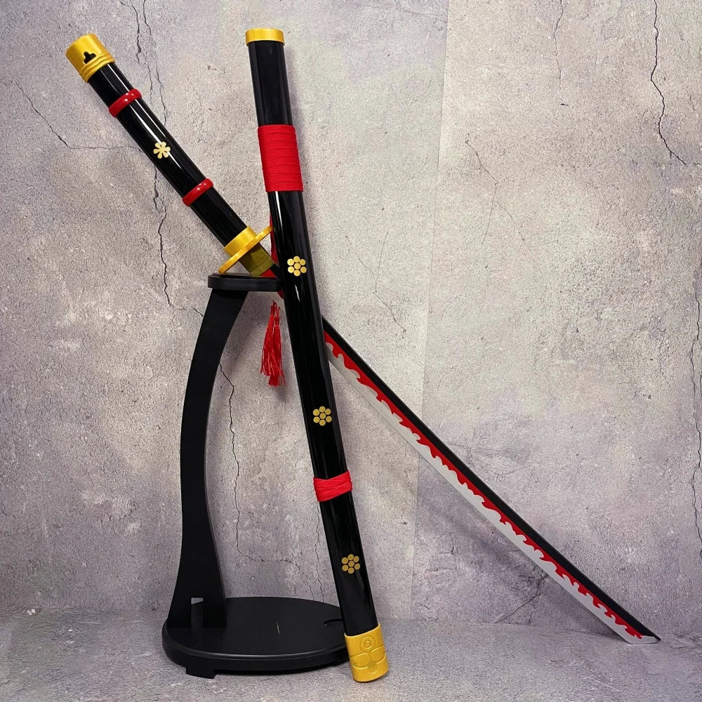 Roronoa Zoro Shusui Black-and-Red Katana 1:1 Scale Anime Prop Replica Sword