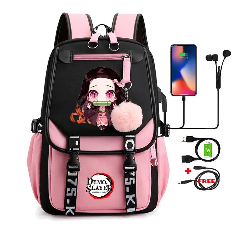 Demon Slayer Nezuko Backpack Anime Bookbag