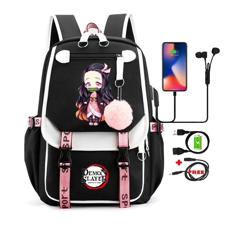 Demon Slayer Nezuko Backpack Anime Bookbag