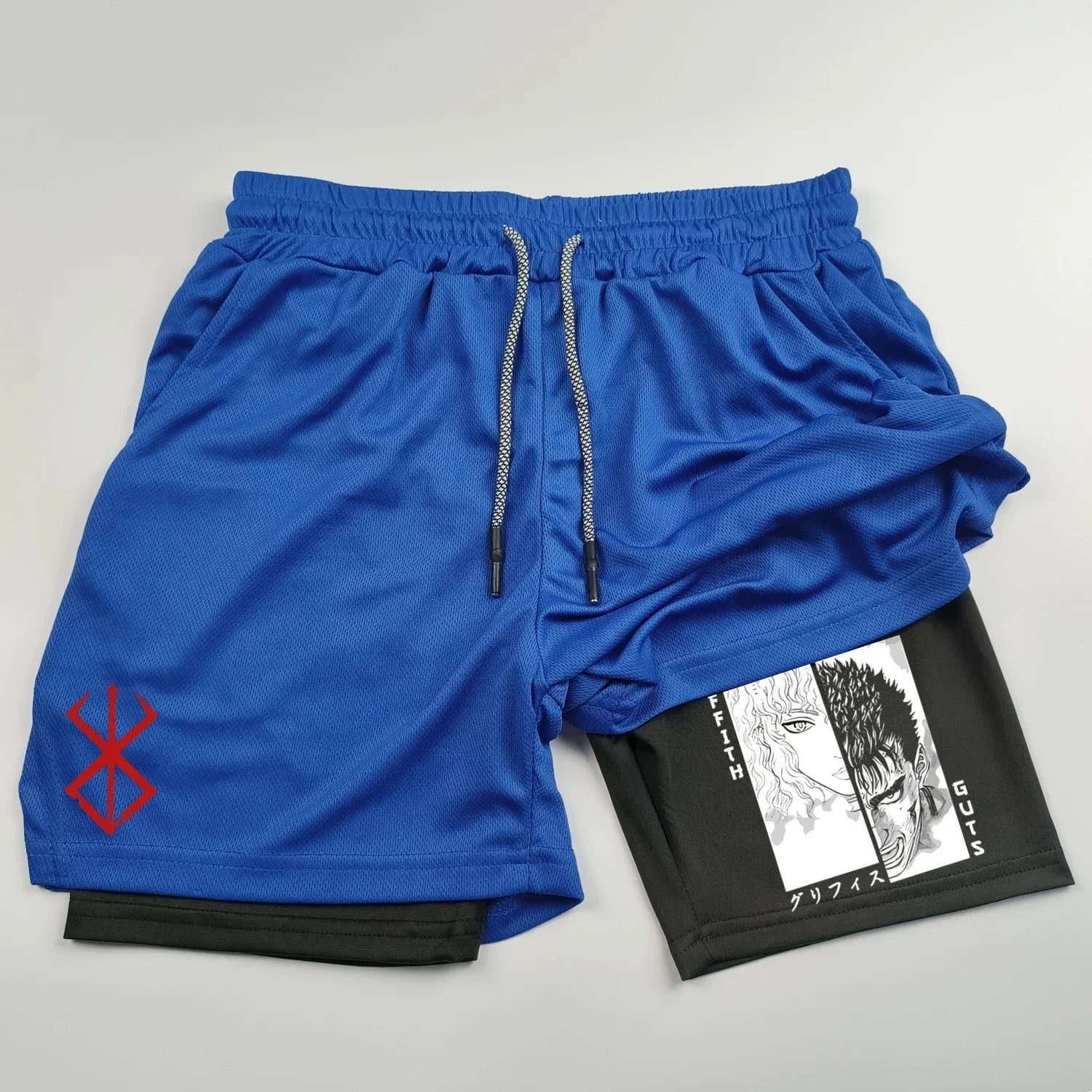 Berserk Guts Griffith Compression Shorts - Men's Anime Workout Shorts