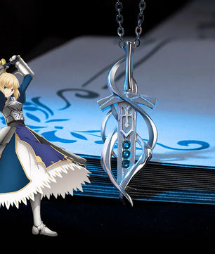 Fate Stay Night Saber Alter Excalibur Sterling Silver Necklace