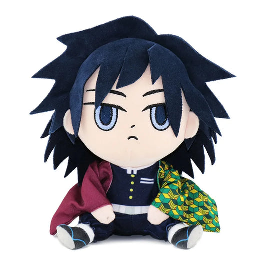 Demon Slayer Giyu Cute Sitting Plush Figure 8-Inch Anime Plush