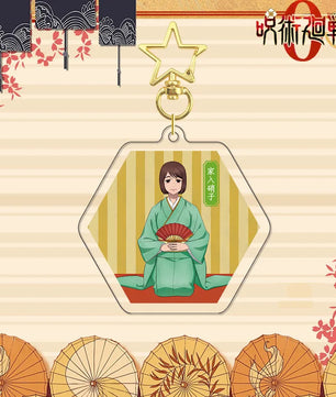 Jujutsu Kaisen Shoko Ieiri Kimono Series Acrylic Stand Keychain Badge Set