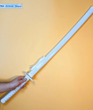 Bleach Ichigo Kurosaki Tensa Zangetsu White Katana 1:1 Scale Anime Prop Replica Bamboo Sword