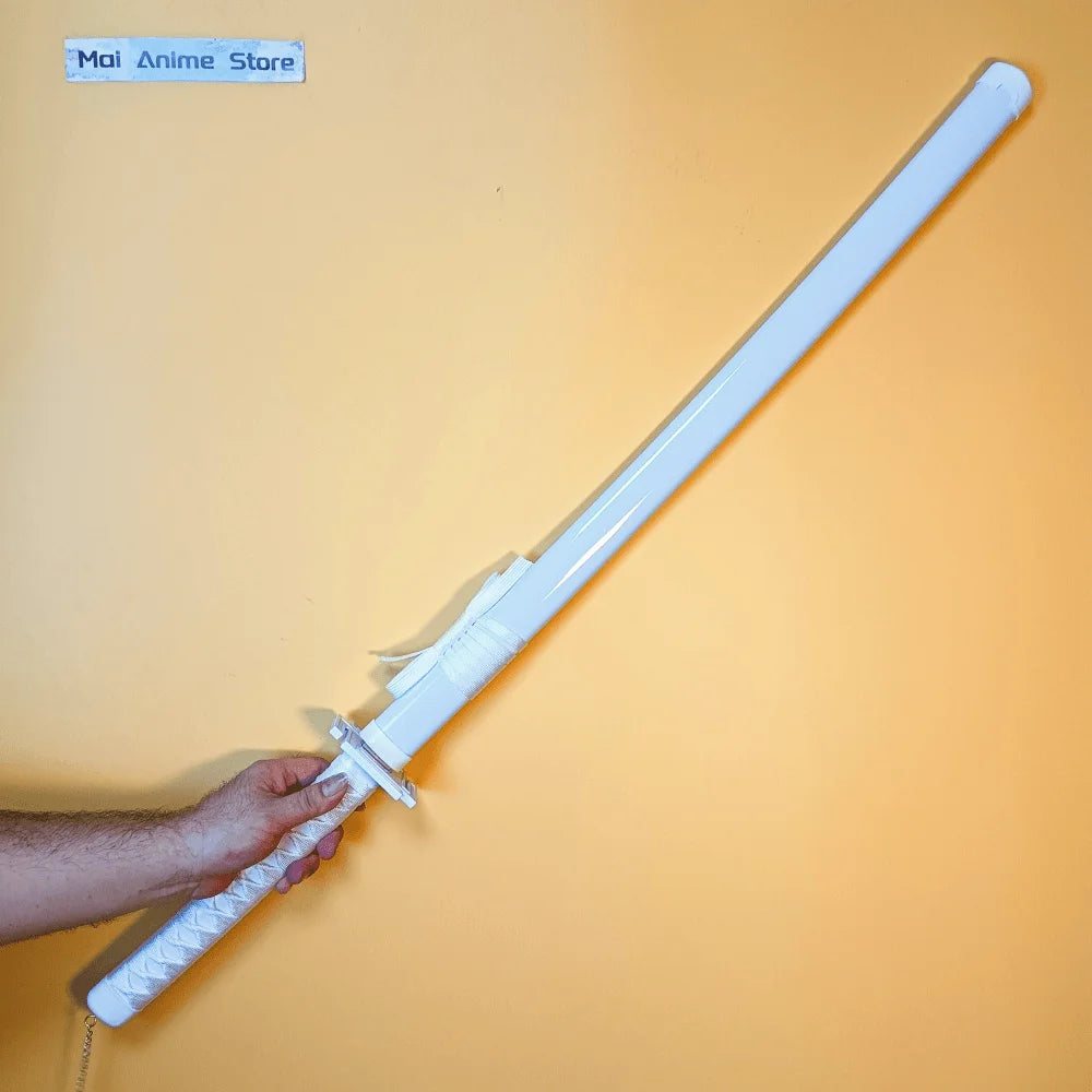 Bleach Ichigo Kurosaki Tensa Zangetsu White Katana 1:1 Scale Anime Prop Replica Bamboo Sword