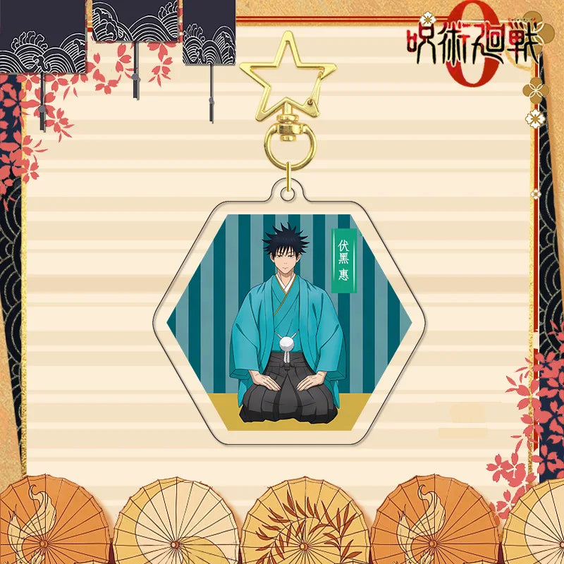 Jujutsu Kaisen Megumi Fushiguro Kimono Series Acrylic Stand Keychain Badge Set