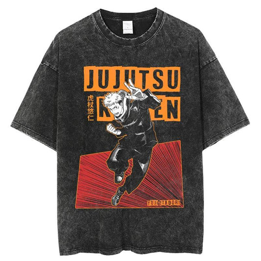 Jujutsu Kaisen Shirt Yuji Itadori Oversized Anime Shirt