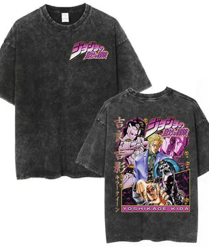 JoJo's Bizarre Adventure Kira Shirt Vintage Style Pre-washed