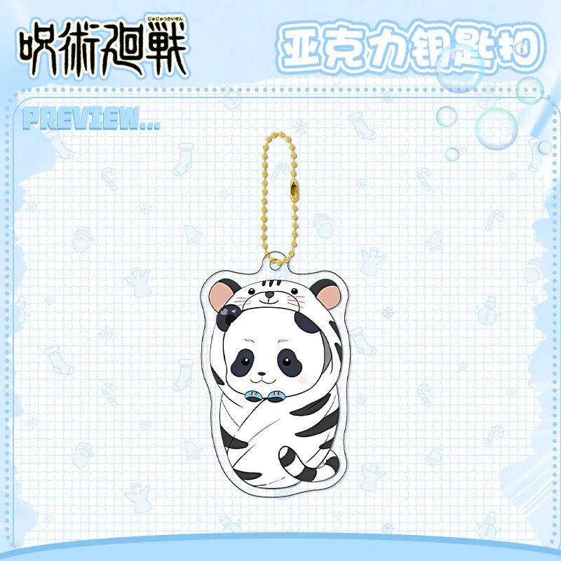 Jujutsu Kaisen Panda Swaddled Mouse Beaded Keychain Charm